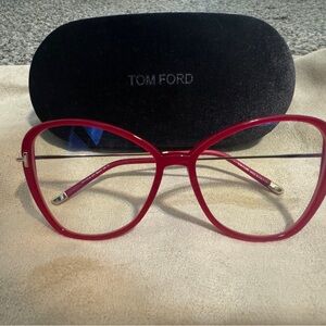 Tom Ford Women's Glasses in Vibrant Red